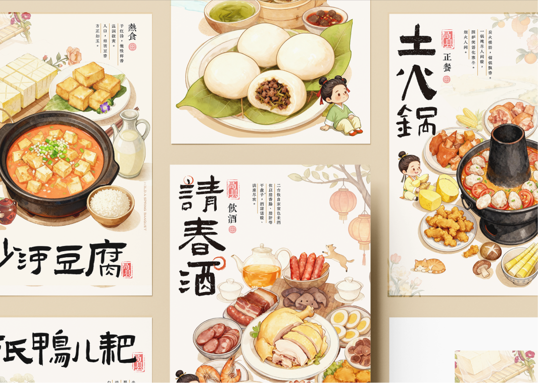 美食专题风物海报